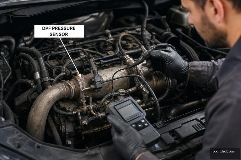 P2453 Diesel Particulate Filter Pressure Sensor: Meaning, Causes, Symptoms & Fix