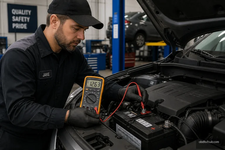 P2EB7 Replace 12-Volt Battery: Meaning, Causes, Symptoms & Fix